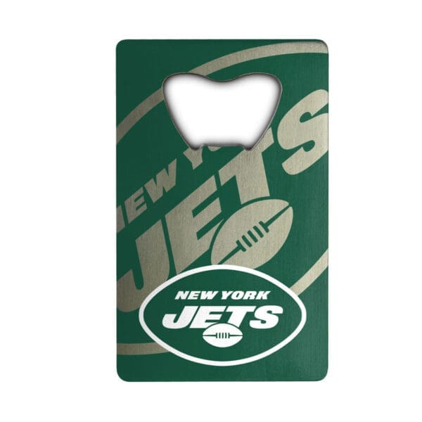 New York Jets Credit Card Style Bottle Opener 2 x 3.25 1
